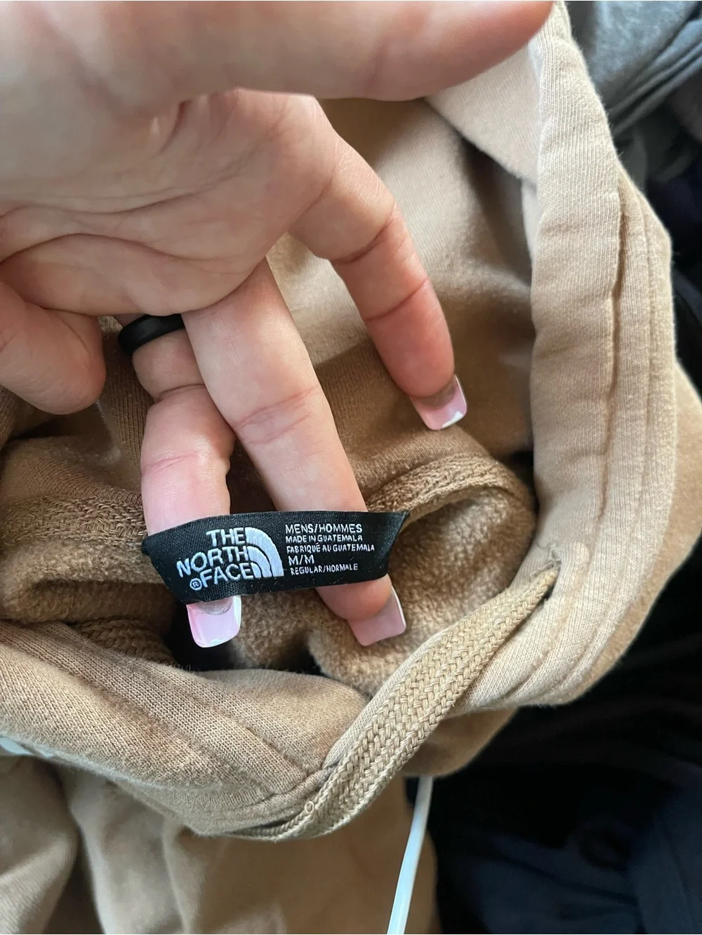 The North Face Men’s Tan Pullover Hoodie with White Logo